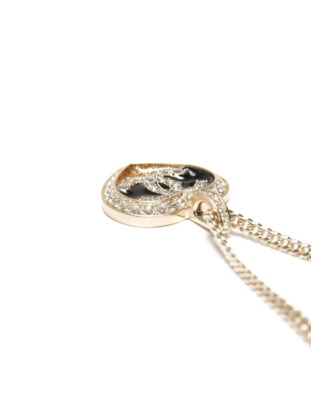 Chanel Cc Logo Heart Pendant Necklace #244529C14B